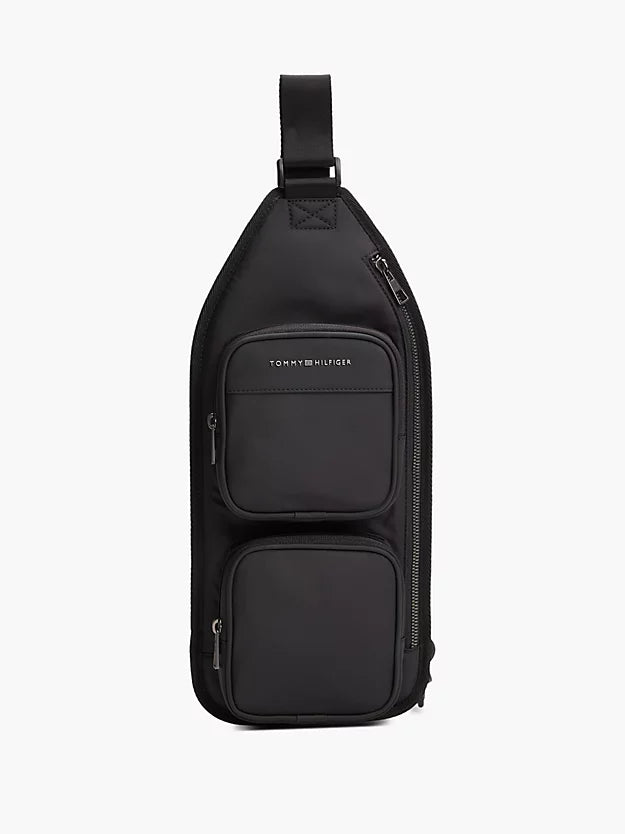 Metal Logo Sling Backpack