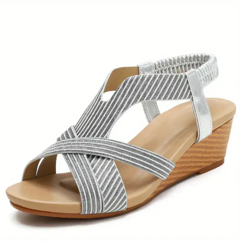 🔥DERNIER JOUR DE PROMOTION -50% - SANDALES ORTHOPÉDIQUES COMPENSÉES EN CUIR POUR FEMME
