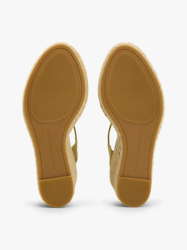 Satin Monogram Wedge Espadrilles