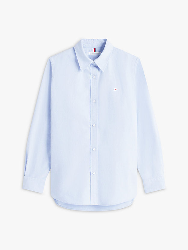 Relaxed Fit Flag Embroidery Oxford Shirt