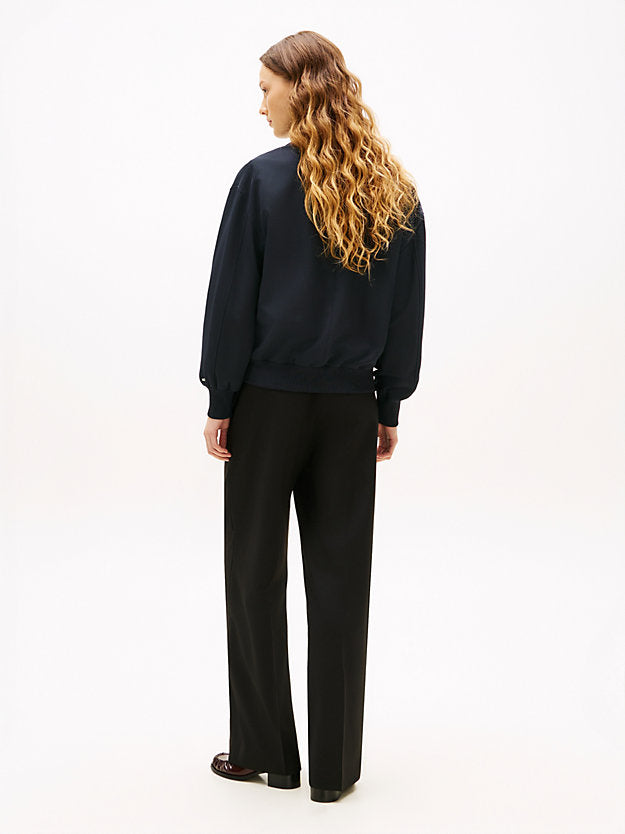 Timeless Wool Blend Relaxed Bomber Jacket