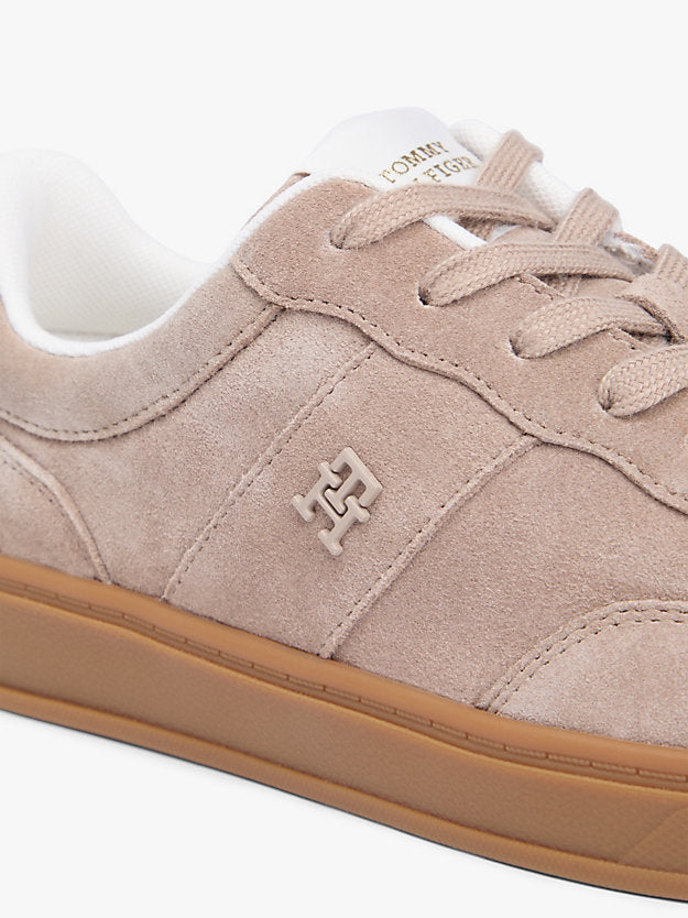 Monogram Suede Court Trainers