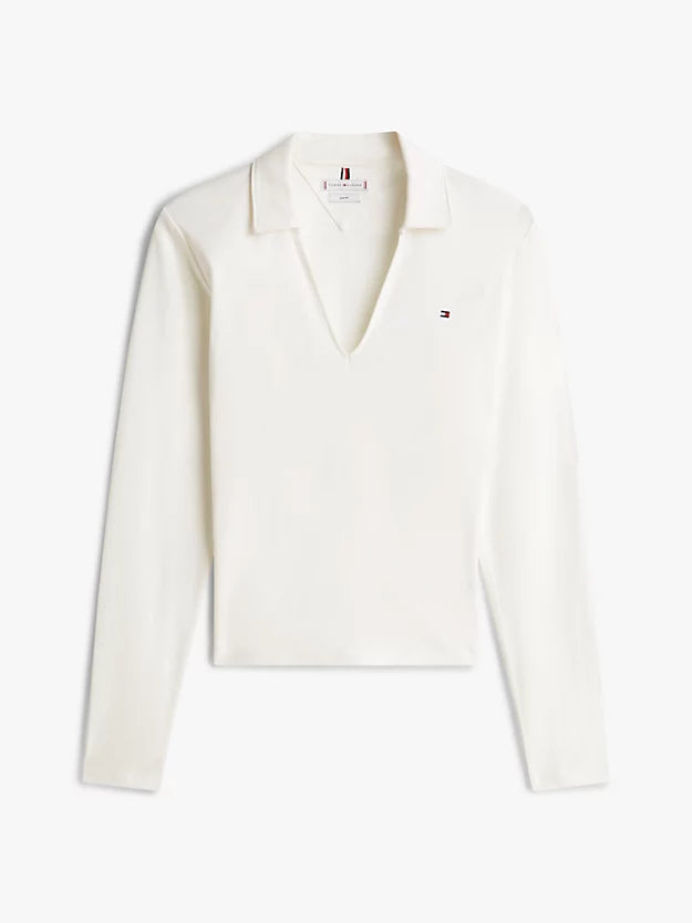 Slim Fit Long Sleeve Polo Shirt