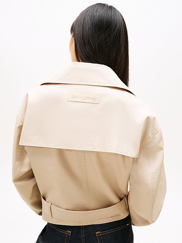 Water Repellent Relaxed Short Trench Coat
