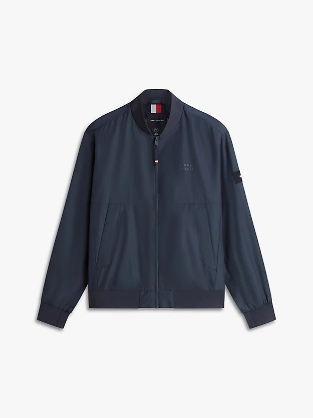 Water Resistant Tonal Logo Bomber Jacket
