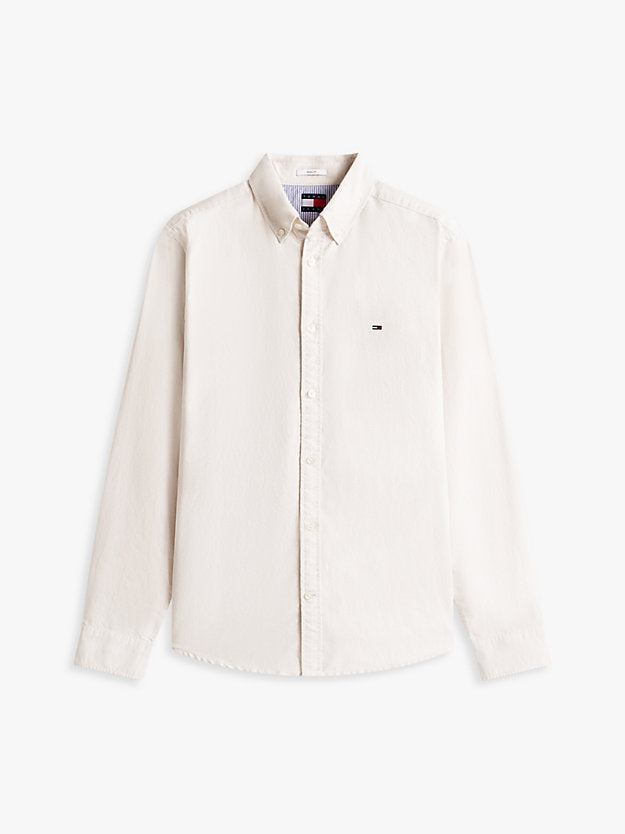 Regular Fit Flag Embroidery Oxford Shirt