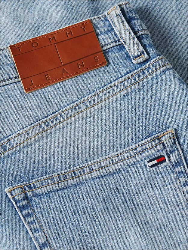 Mom Whiskered Denim Shorts