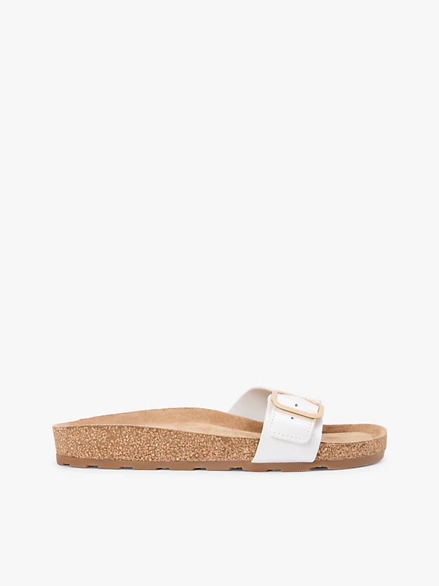 Cork Footbed Slip-On Sandals