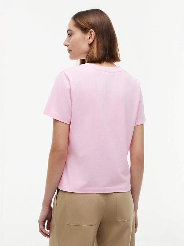 Logo Embroidery Crew Neck T-Shirt