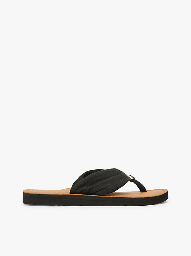 Monogram Plaque Hemp Flip-Flops