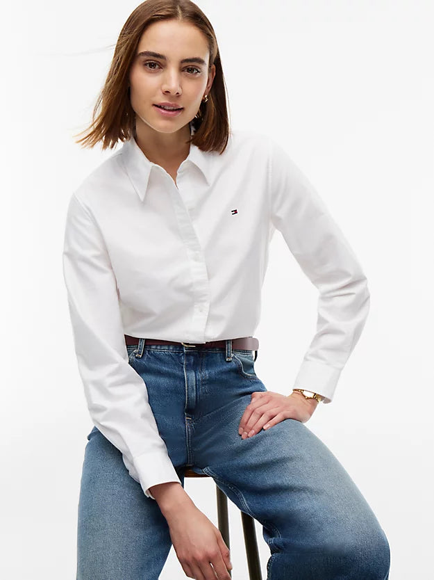 Relaxed Fit Flag Embroidery Oxford Shirt