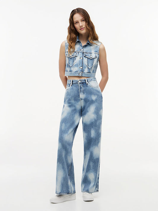 Claire Tie-Dye High Rise Wide Leg Jeans