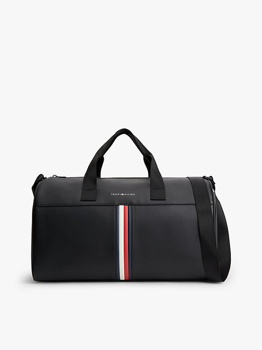 Metallic Logo Signature Tape Duffel Bag