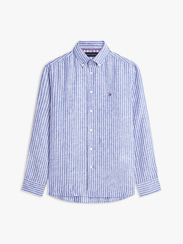 Regular Fit Bengal Stripe Pure Linen Shirt