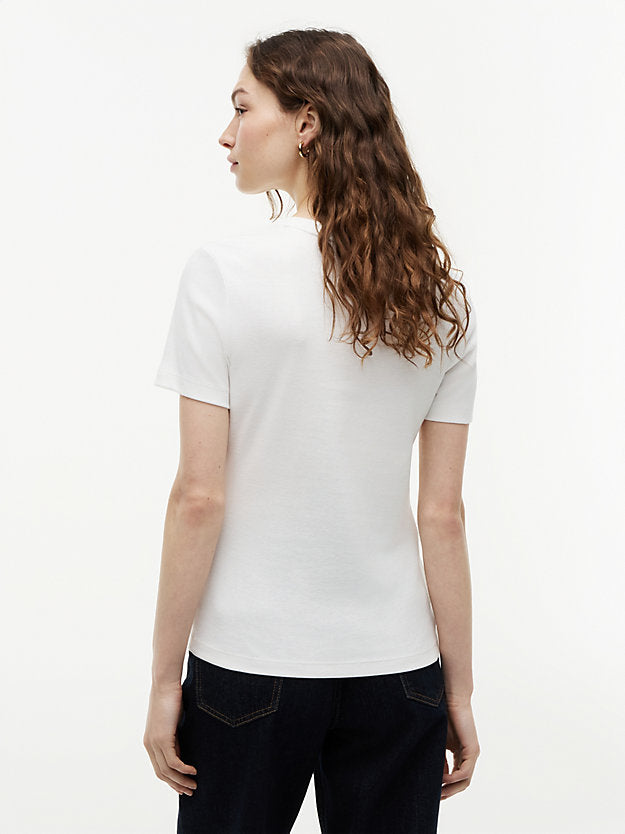 Flag Embroidery Slim Crew Neck T-Shirt