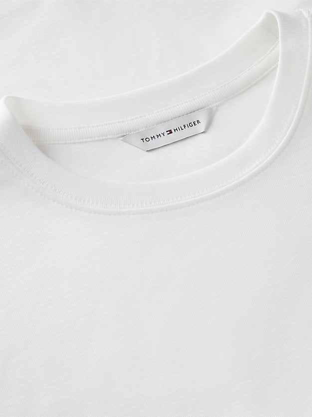 Flag Embroidery Slim Crew Neck T-Shirt