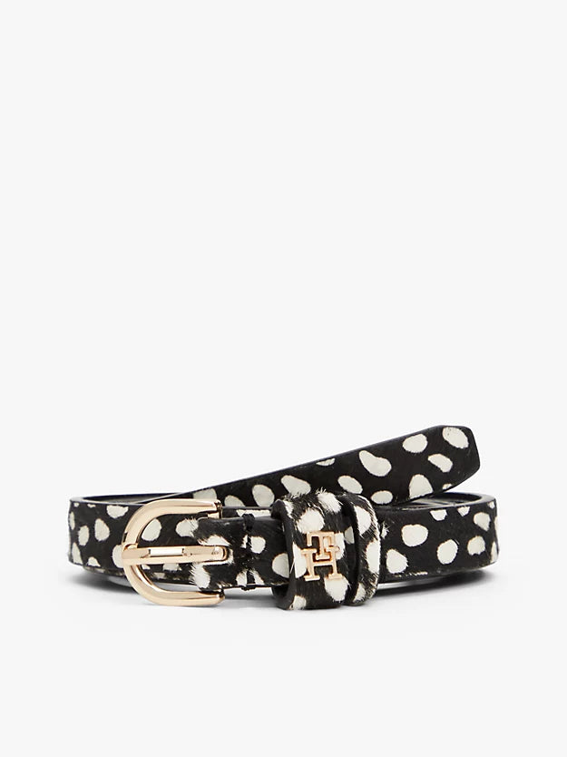 Essential Deer Print Leather Belt
