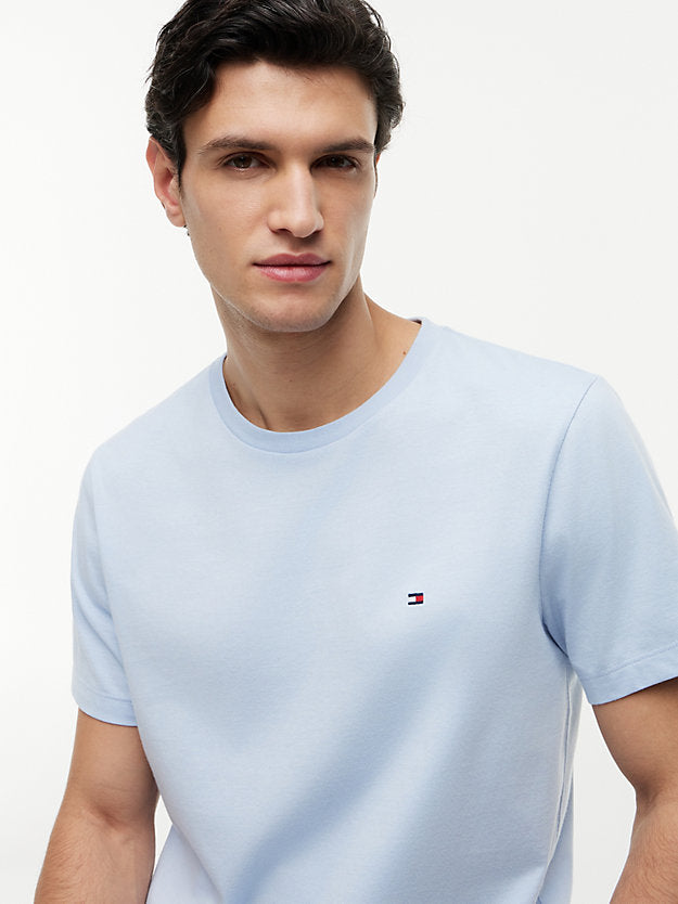 Flag Embroidery Jersey Crew Neck T-Shirt