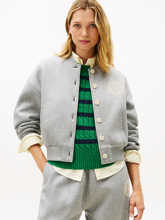 Flex Fleece Logo Relaxed Bomber Cardigan