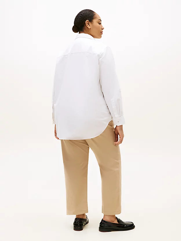 Curve Relaxed Fit Flag Embroidery Oxford Shirt