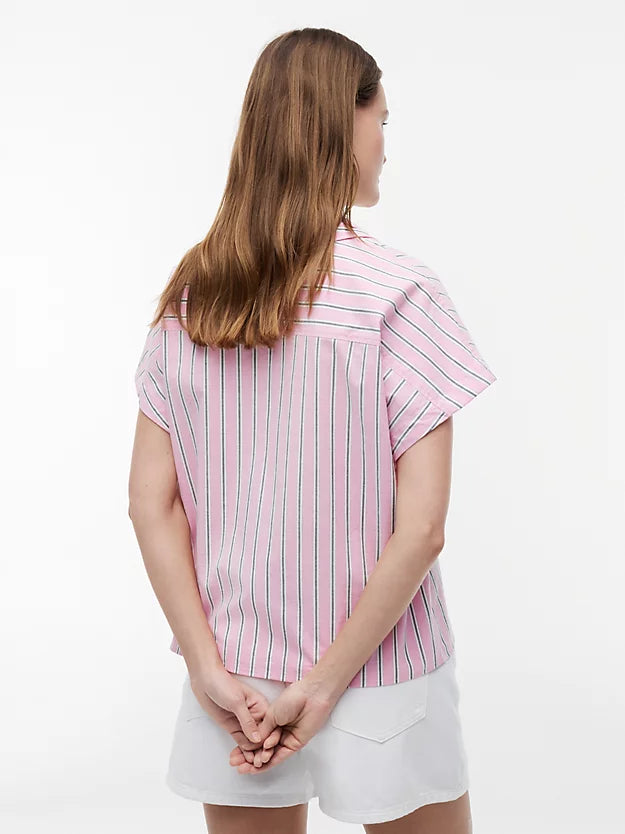 Relaxed Fit Poplin Short Sleeve Shirt