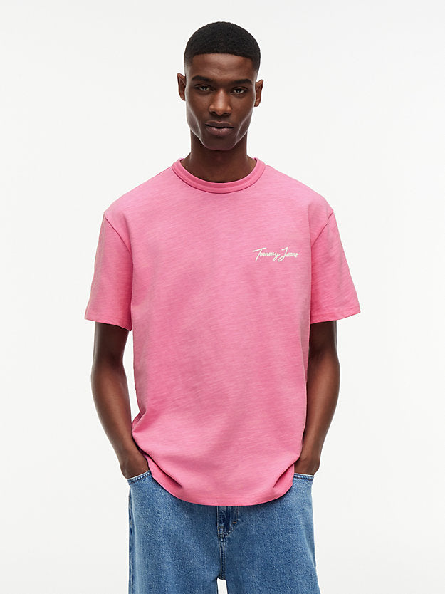 Back Graphic Textured Relaxed T-Shirt