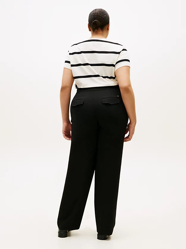 Curve Pressed Crease Straight Leg Trousers