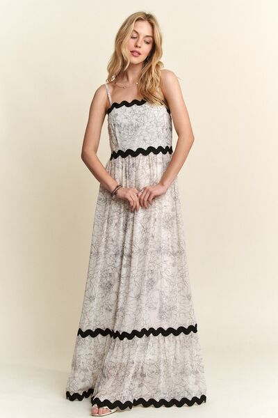 ADORA Maxikleid mit verstellbaren Trägern und Blumenmuster