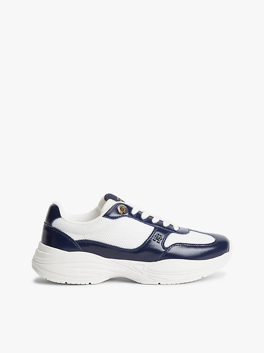 Monogram Mixed Texture Leather Trainers