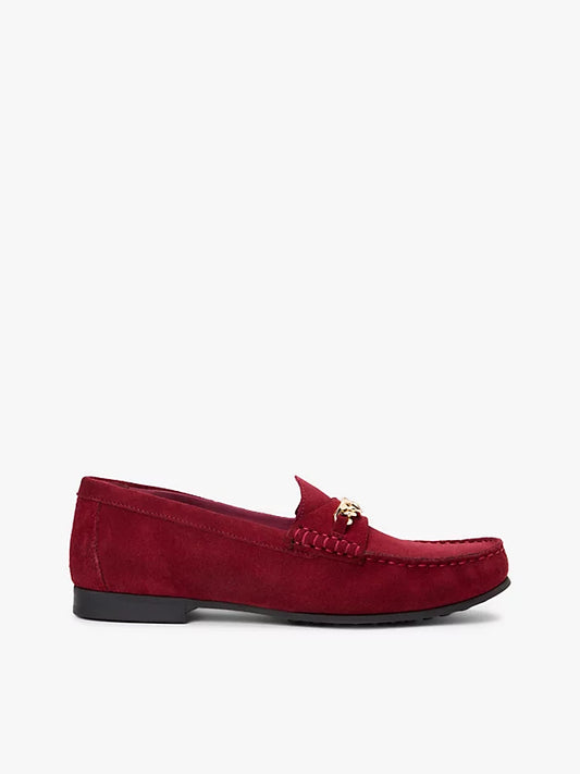 Suede Chain Penny Loafers