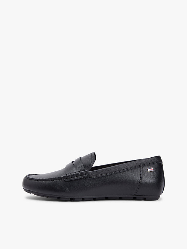 Leather Enamel Flag Driver Shoes