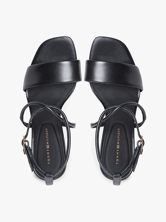 Leather Open Toe High Heels