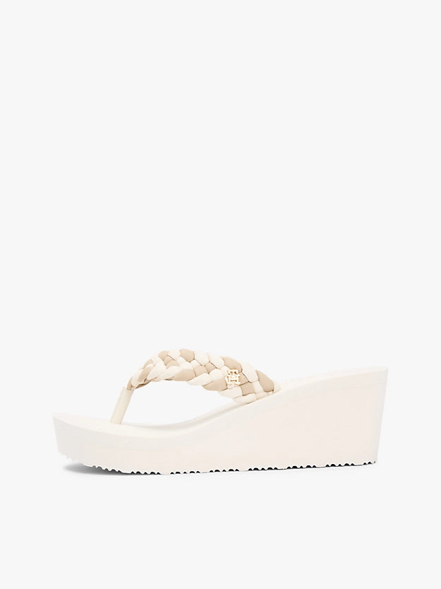 Braided Strap Wedge Flip-Flops