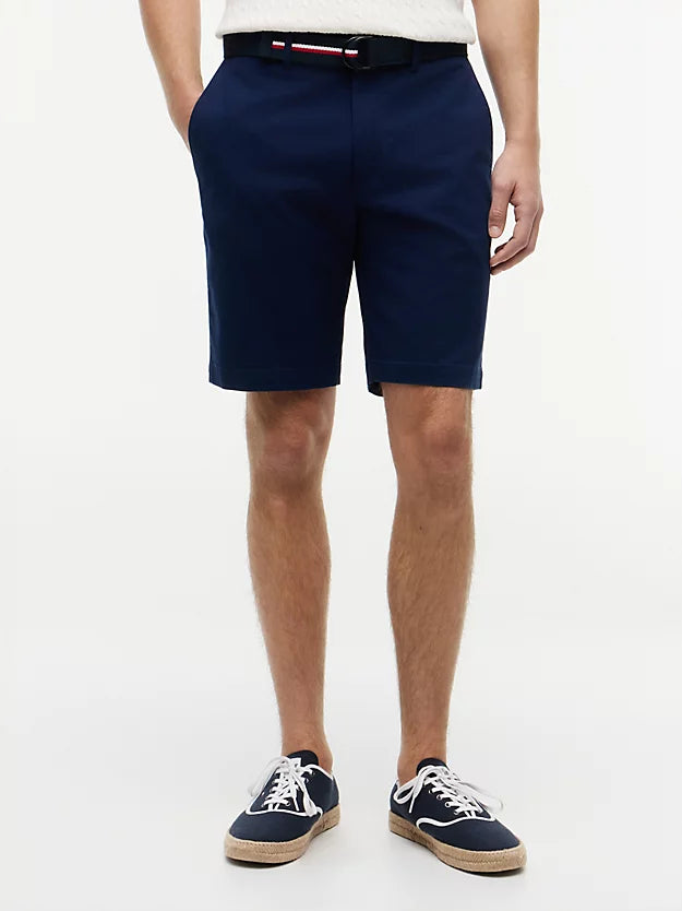 Denton Straight Fit Belted Chino Shorts