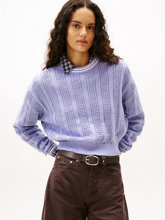 Flag Cable Knit Relaxed Jumper