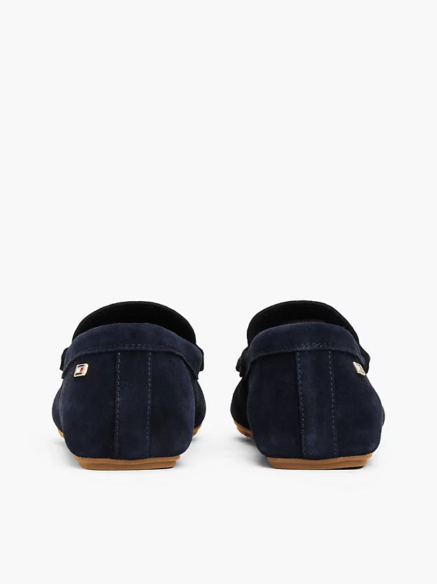 Suede Enamel Flag Driver Shoes
