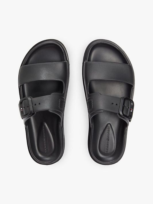 Double Strap Enamel Flag Lightweight Sandals