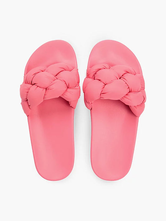 Embossed Braided Strap Slides
