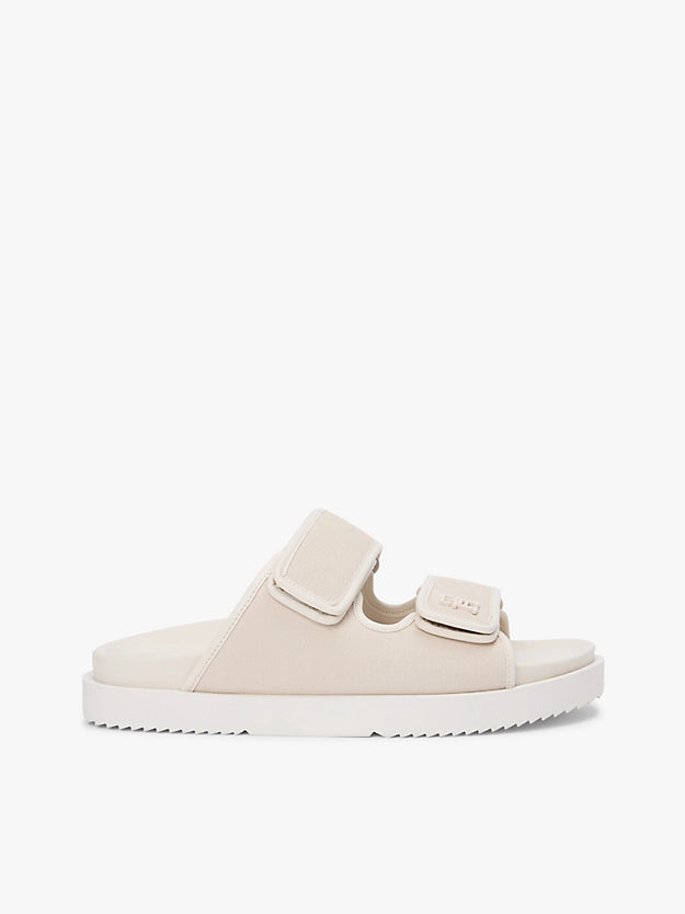Leather Double Strap Serrated Sandals