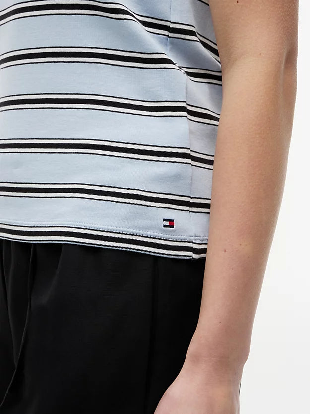 Stripe Slim Crew Neck Tank Top