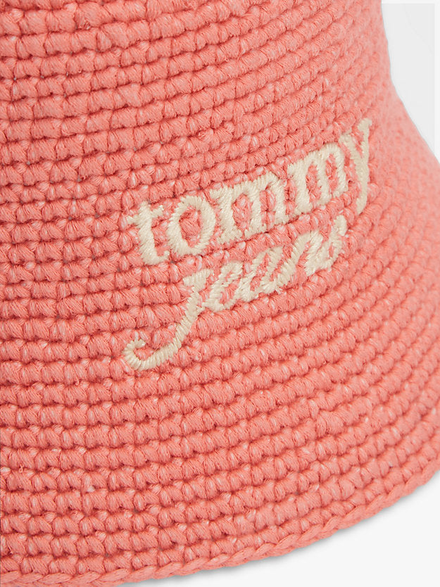 Crochet Logo Embroidery Bucket Hat