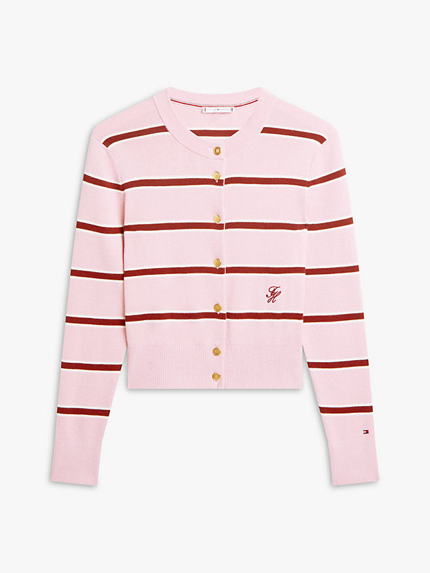 Premium Knit Gold-Tone Button Cardigan