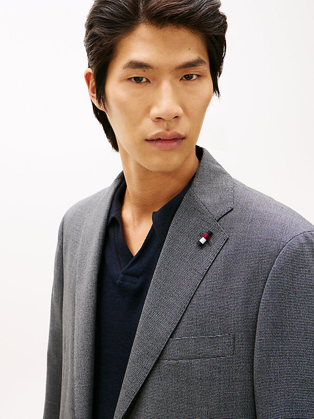 Textured Wool Blend Suit
