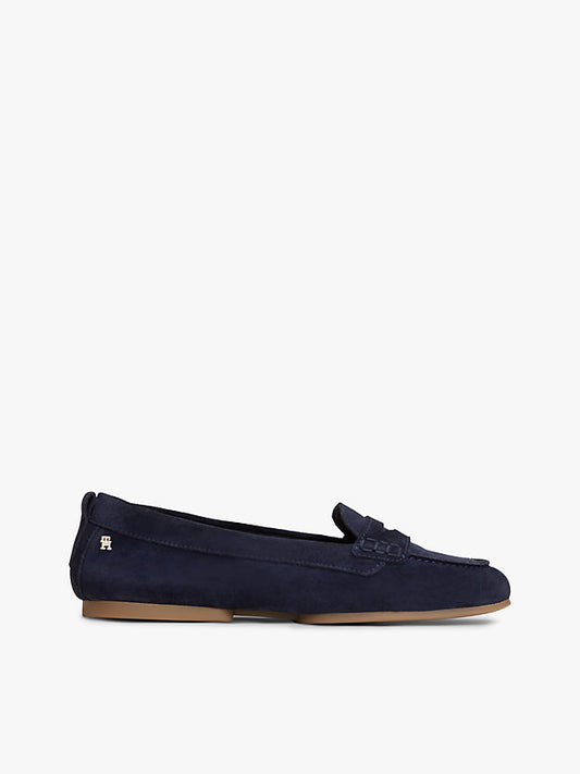 Monogram Flexible Suede Loafer Ballerinas