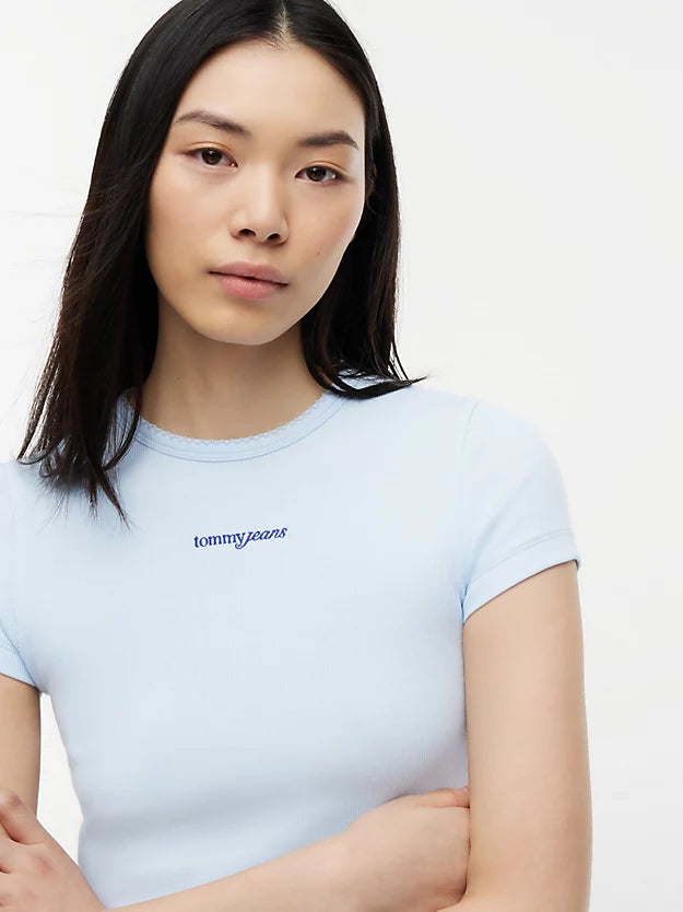Logo Ribbed Slim T-Shirt