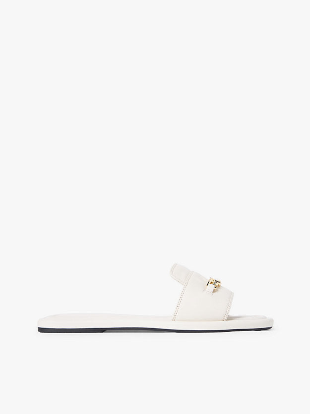 Monogram Horsebit Flat Leather Mules