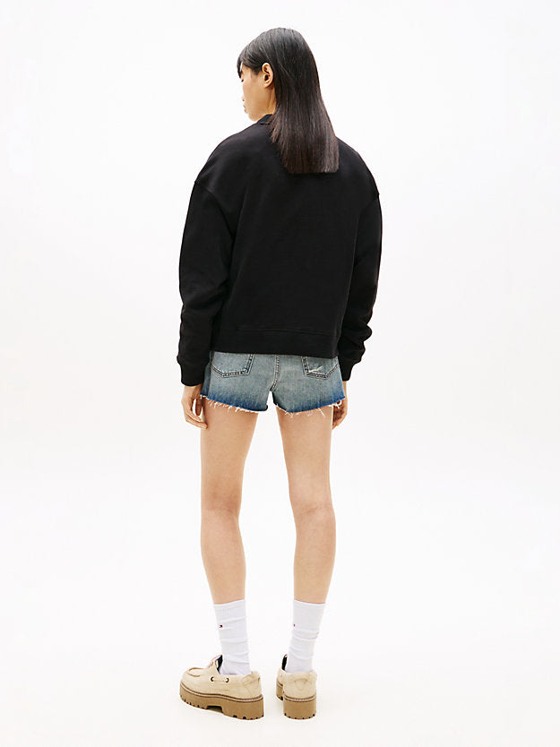 Wavy Flag Sueded Terry Boxy Sweatshirt