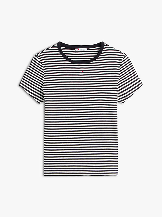 Ribbed Slim Crew Neck T-Shirt