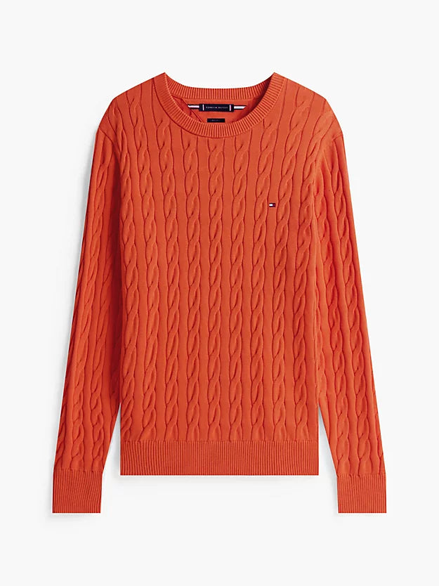 Flag Embroidery Cable Knit Jumper