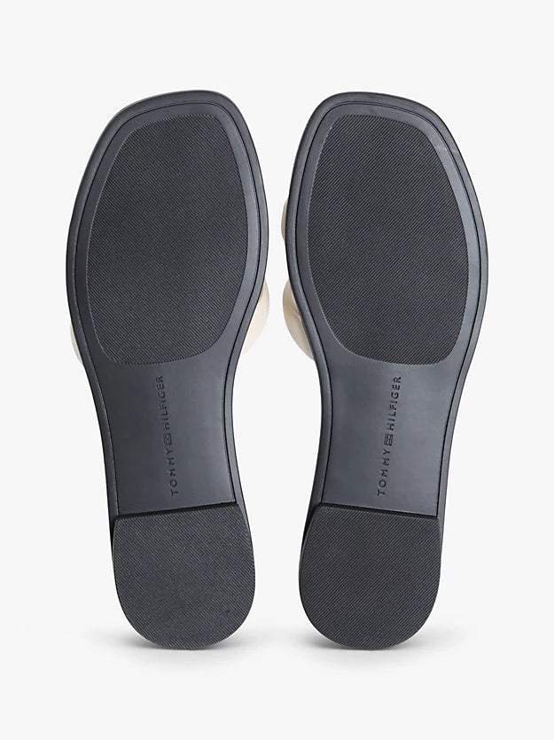 Leather Monogram Strap Mules
